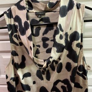 Ann Taylor  leopard shell satin size 10